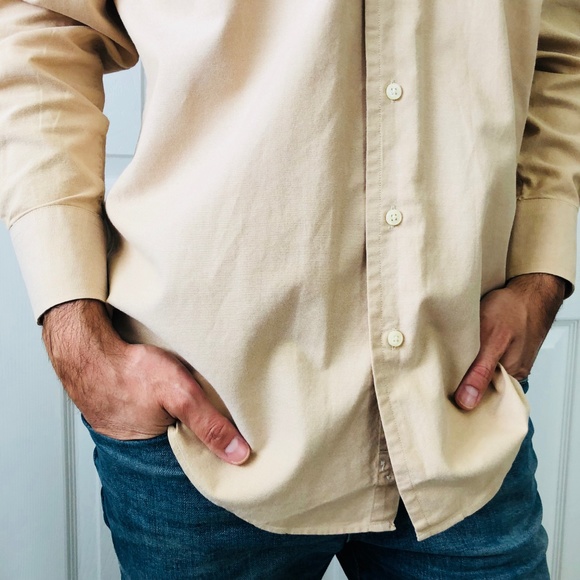 Nautica Tan Brown Vintage Oxford Shirt 15.5 32/33 - Picture 4 of 8